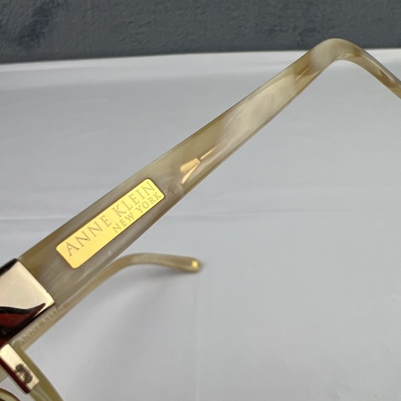 ANNE KLEIN AK9081 485 Eyeglasses Frame Only Half Rim 50-17-135 Gold/Ivory White - Picture 10 of 16